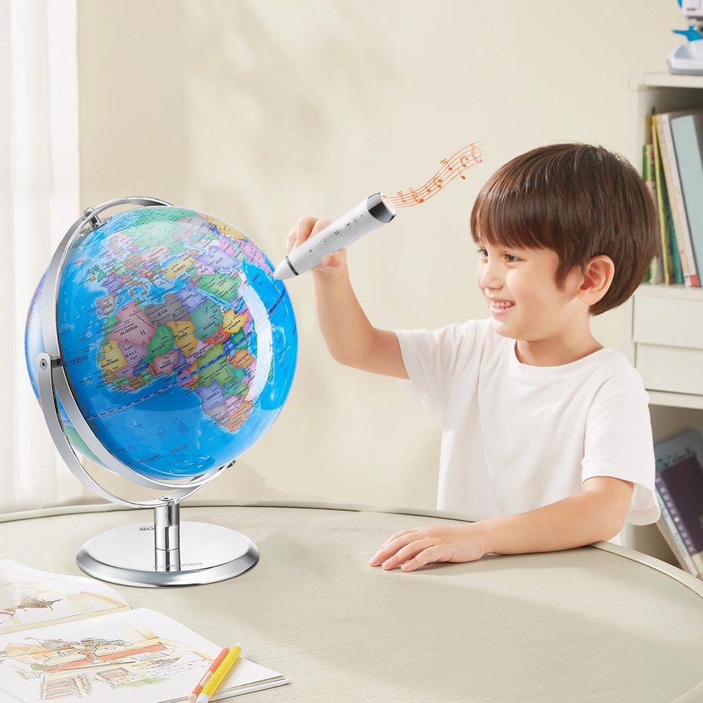 SKU2 - Interactive 9" Talking Globe for Kids' Educational Fun
