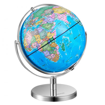 SKU4 - 13" Illuminated Rotating Globe on Metal Stand