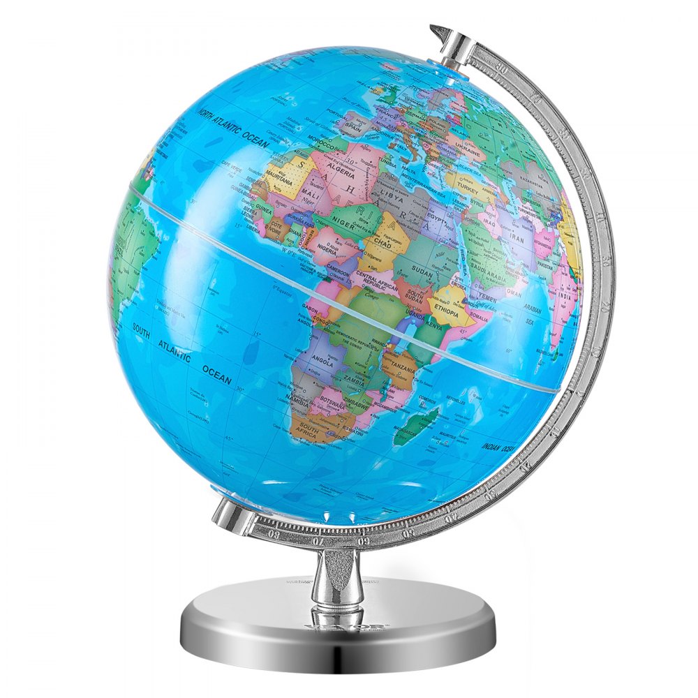 SKU3 - 8" VEVOR Rotating Educational Globe with Sturdy Stand