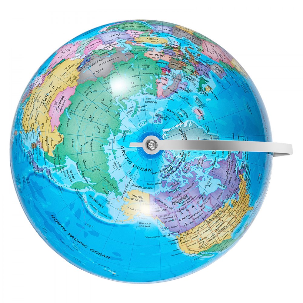SKU3 - 8" VEVOR Rotating Educational Globe with Sturdy Stand