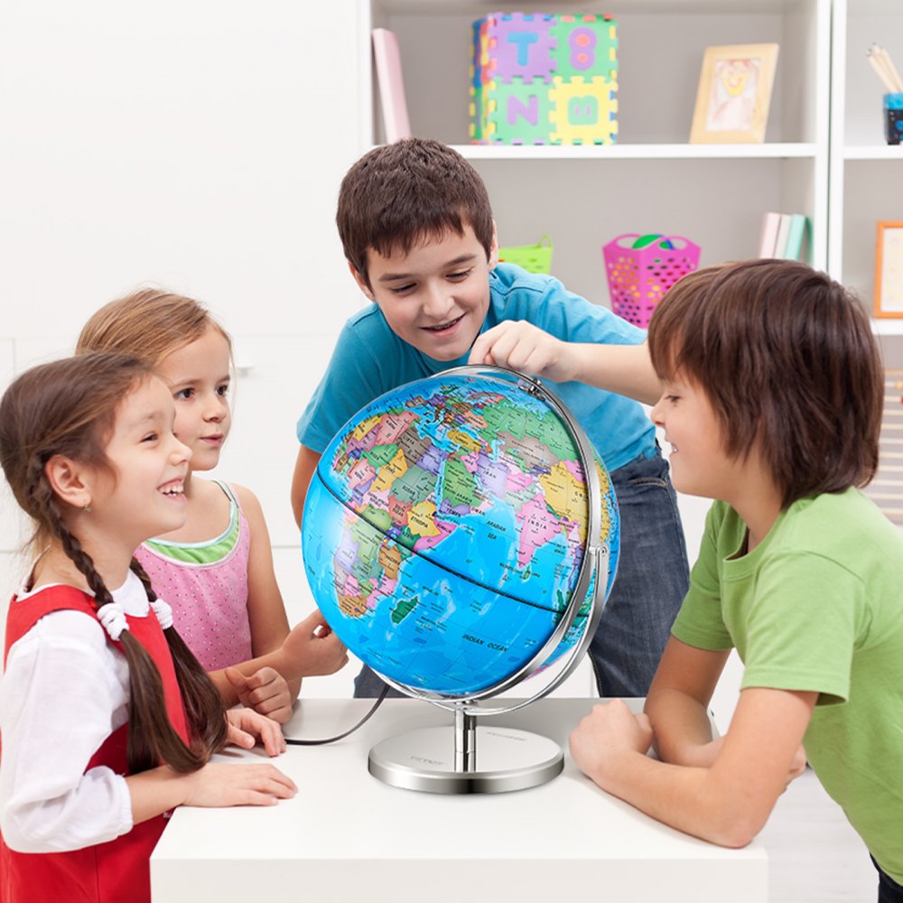 SKU5 - 9" VEVOR Illuminated Globe & LED Night Light