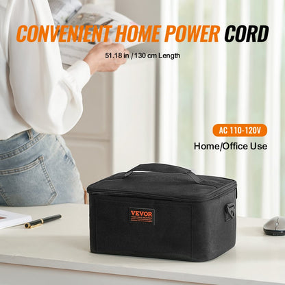 110-BK - 2QT Portable Oven, 80W Food Warmer for Home & Office