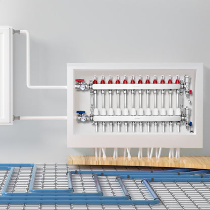 7012-25-12-00-NPT - Durable 12-Branch Stainless Steel Heat Manifold with 5L/min Flow