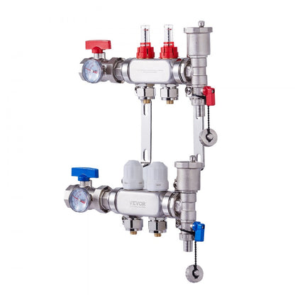 7012-25-02-00-NPT - VEVOR 2-Branch Stainless Steel Heat Manifold, 5L/min Flow Rate