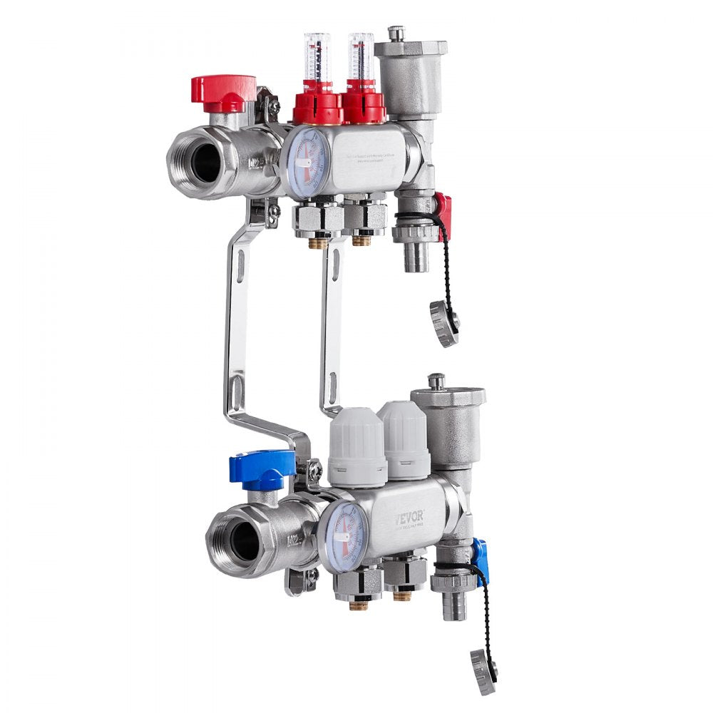 7012-25-02-00-NPT - VEVOR 2-Branch Stainless Steel Heat Manifold, 5L/min Flow Rate