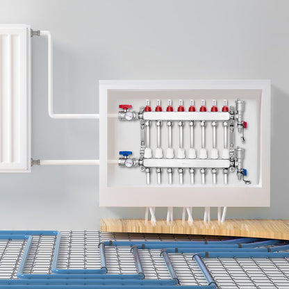 7012-25-08-00-NPT - Stainless Steel 8-Branch Heat Manifold with Flow Control