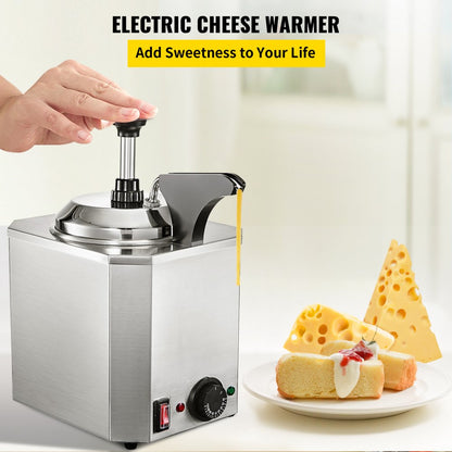 010495842953 - 2.4Qt Stainless Steel Cheese Warmer with Temperature Control