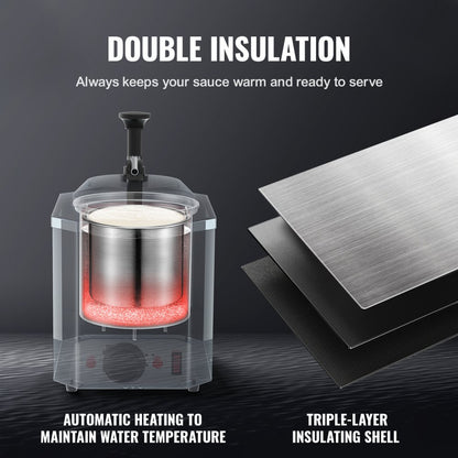 BH-01 - Stainless Steel Electric Cheese Dispenser for Smooth Dips