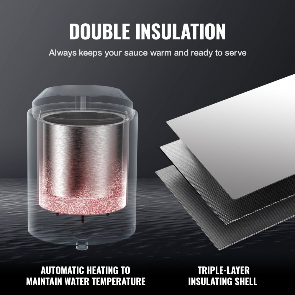 RPBH-01 - Compact 2.3 QT Stainless Steel Cheese Dispenser for Food Service