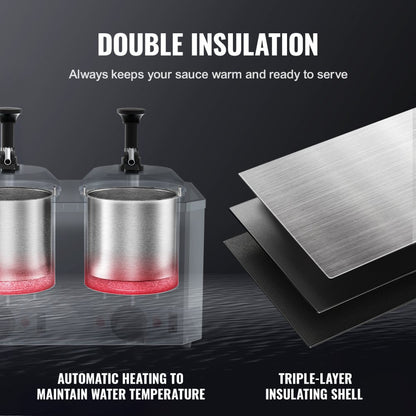 BH-02 - 2.4L Electric Cheese Dispenser with Precision Temp Control