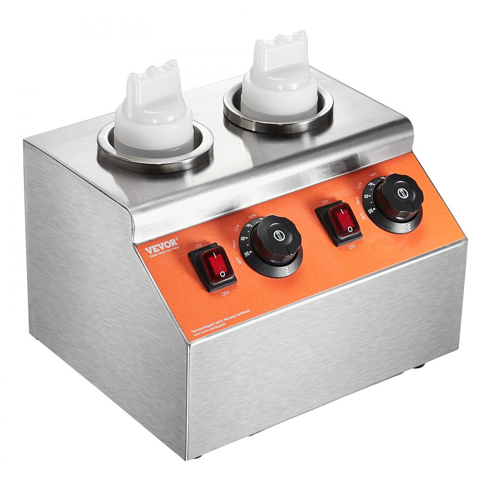 CH-02 - VEVOR Double-Bottle Sauce Warmer, 86-185°F Adjustable Temperature
