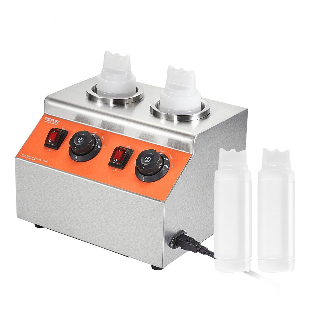 CH-02 - VEVOR Double-Bottle Sauce Warmer, 86-185°F Adjustable Temperature