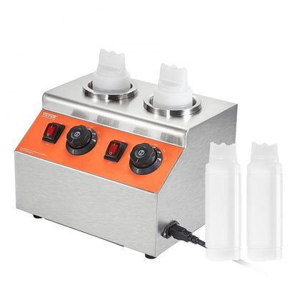 CH-02 - VEVOR Double-Bottle Sauce Warmer, 86-185°F Adjustable Temperature