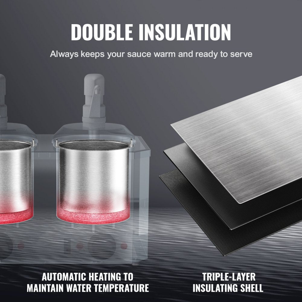 PBH-02 - 2.3 QT Electric Cheese Dispenser with Temperature Control