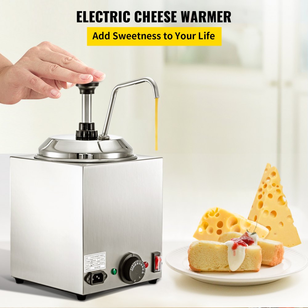 010789328475 - 2.4Qt Stainless Steel Cheese Dispenser with Adjustable Temperature
