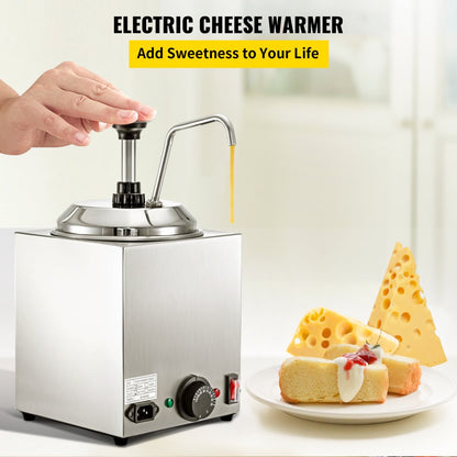 010789328475 - 2.4Qt Stainless Steel Cheese Dispenser with Adjustable Temperature