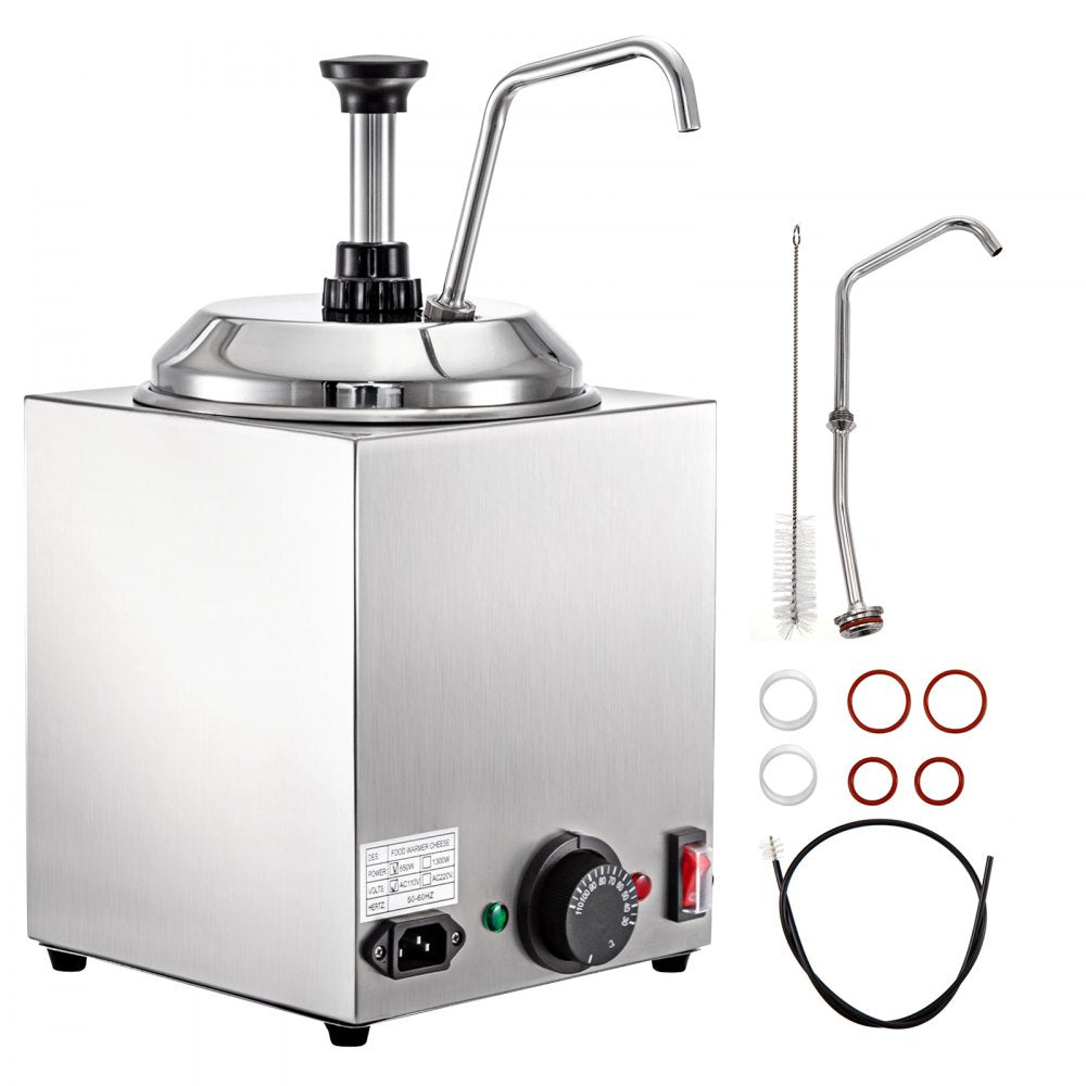 010789328475 - 2.4Qt Stainless Steel Cheese Dispenser with Adjustable Temperature