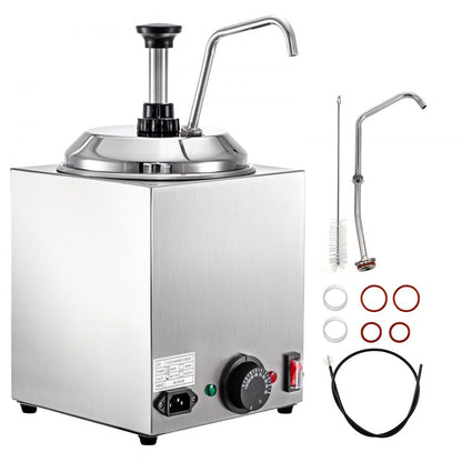 010789328475 - 2.4Qt Stainless Steel Cheese Dispenser with Adjustable Temperature