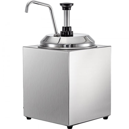 010789328475 - 2.4Qt Stainless Steel Cheese Dispenser with Adjustable Temperature