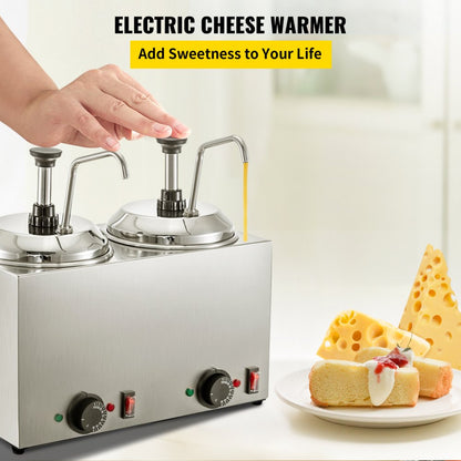 010569312091 - 4.8Qt Stainless Steel Cheese Warmer with 1300W Pump
