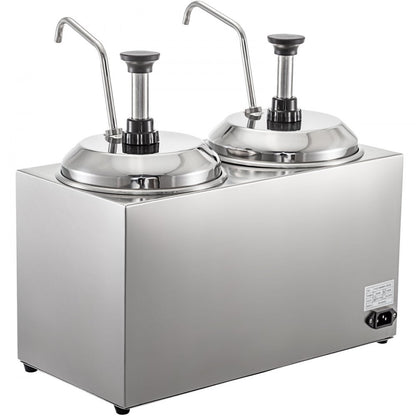 010569312091 - 4.8Qt Stainless Steel Cheese Warmer with 1300W Pump