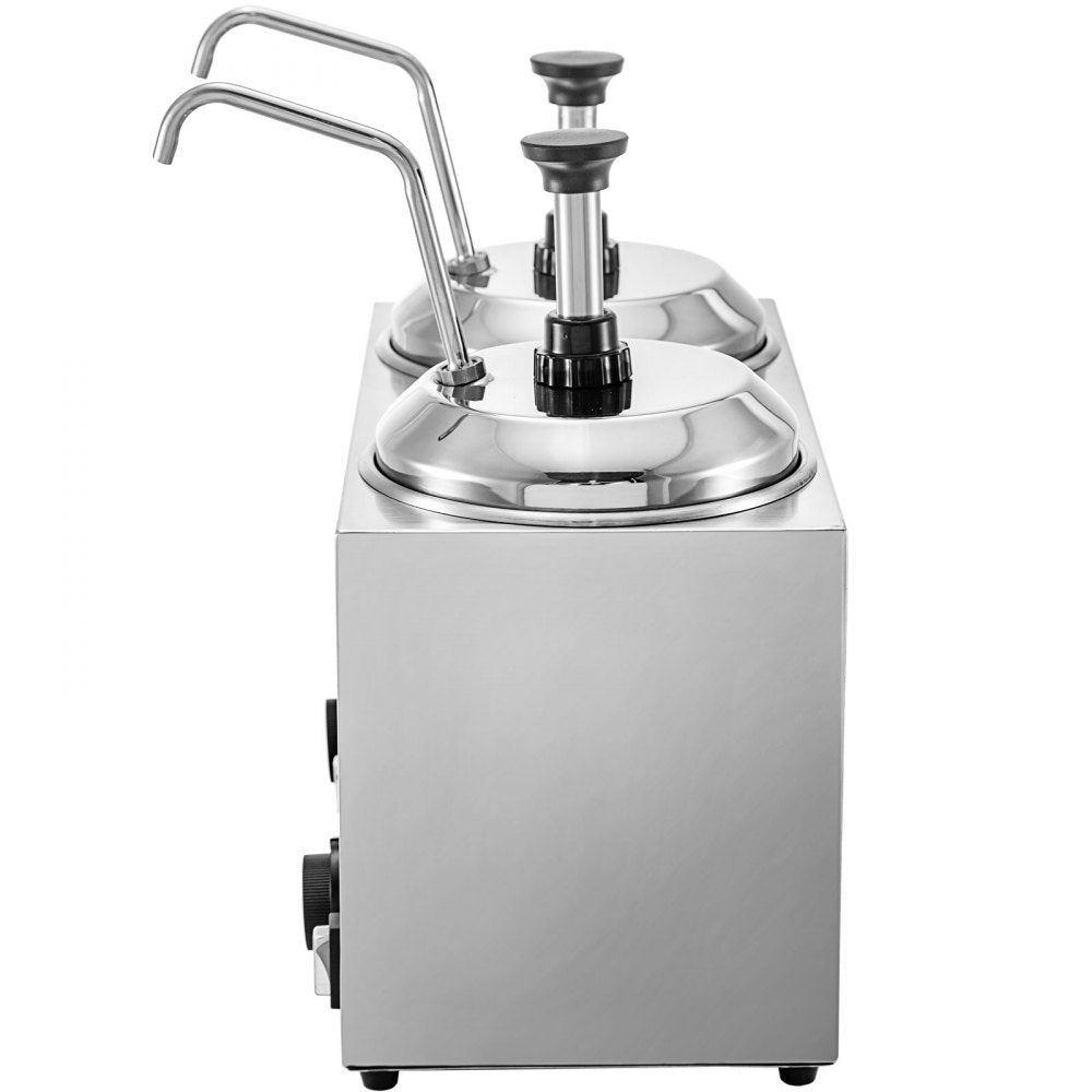 010569312091 - 4.8Qt Stainless Steel Cheese Warmer with 1300W Pump