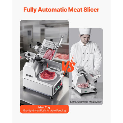 BH-300 - 12" Electric Meat Slicer with 550W Power, Adjustable Thickness