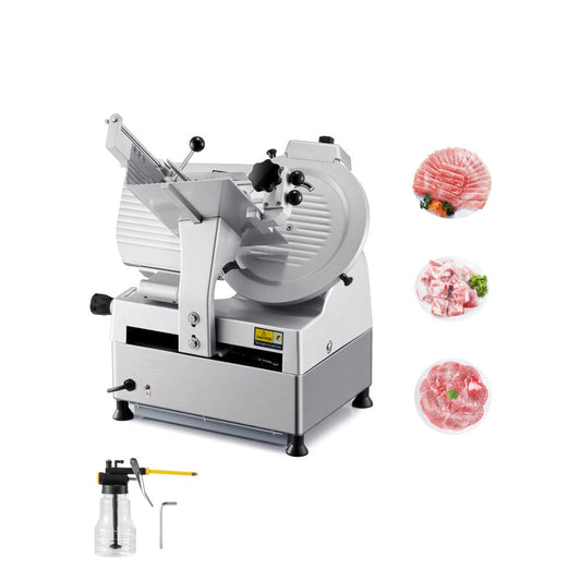 BH-300 - 12" Electric Meat Slicer with 550W Power, Adjustable Thickness
