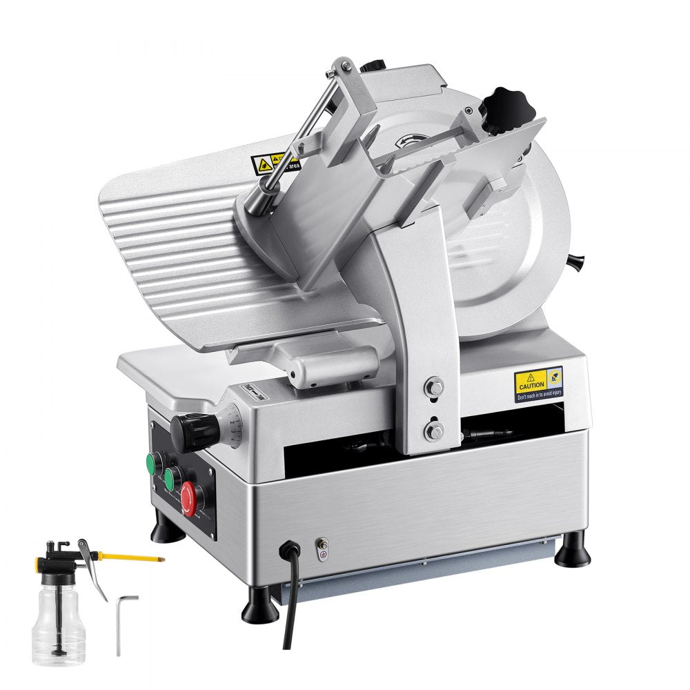 BH-300 - 12" Electric Meat Slicer with 550W Power, Adjustable Thickness