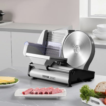 1A-FS204 - 8.7" Electric Meat Slicer, 180W Adjustable Thickness