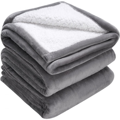 HLT1-NFI-F - 50"x60" VEVOR Electric Heated Throw, Soft Flannel & Sherpa