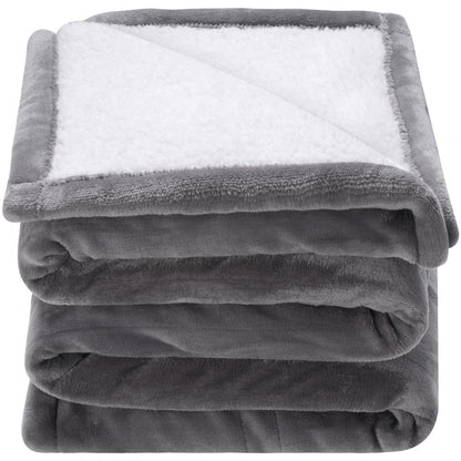 HLT1-NFI-F - 50"x60" VEVOR Electric Heated Throw, Soft Flannel & Sherpa