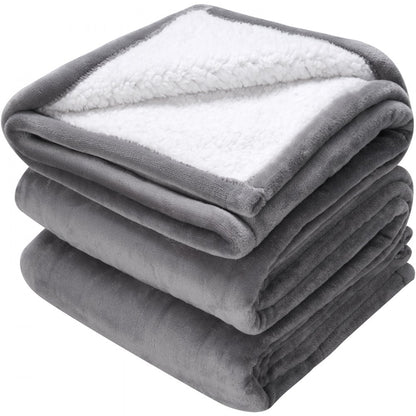 HLT1-NFI-F - 50"x60" VEVOR Electric Heated Throw, Soft Flannel & Sherpa