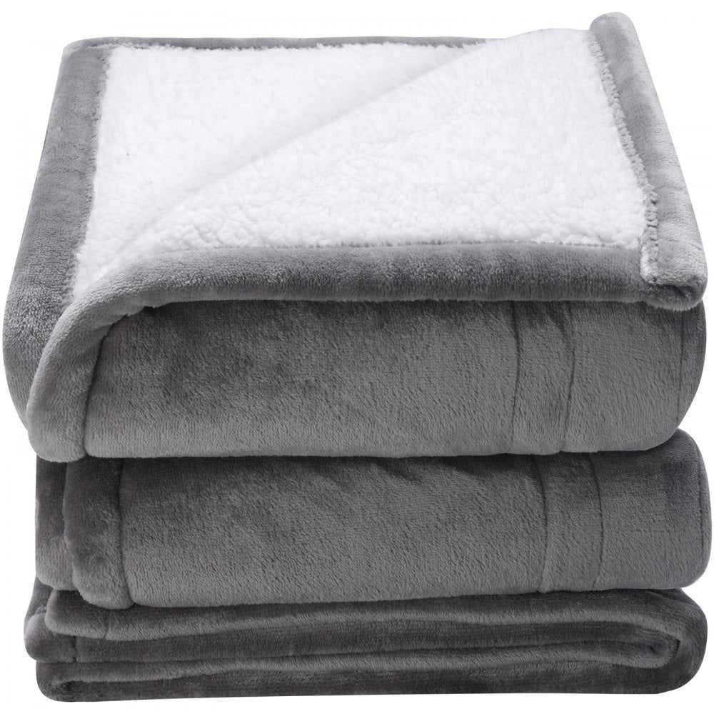 HLT1-NFI-F - 50"x60" VEVOR Electric Heated Throw, Soft Flannel & Sherpa