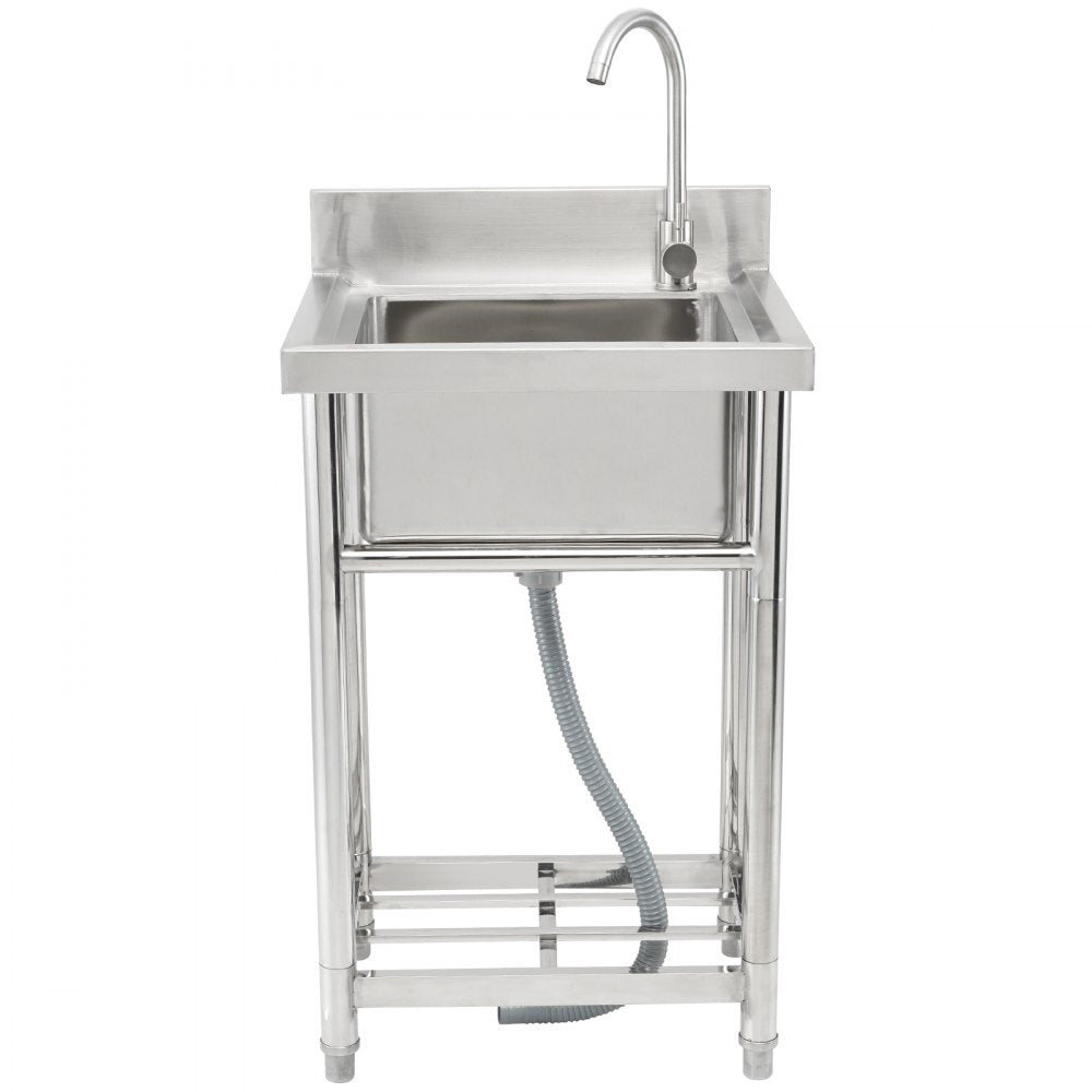 S1 - 8.8-Inch Deep Freestanding Stainless Steel Sink with Adjustable Legs