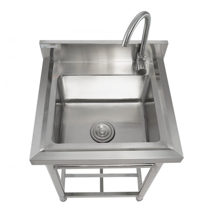 S1 - 8.8-Inch Deep Freestanding Stainless Steel Sink with Adjustable Legs