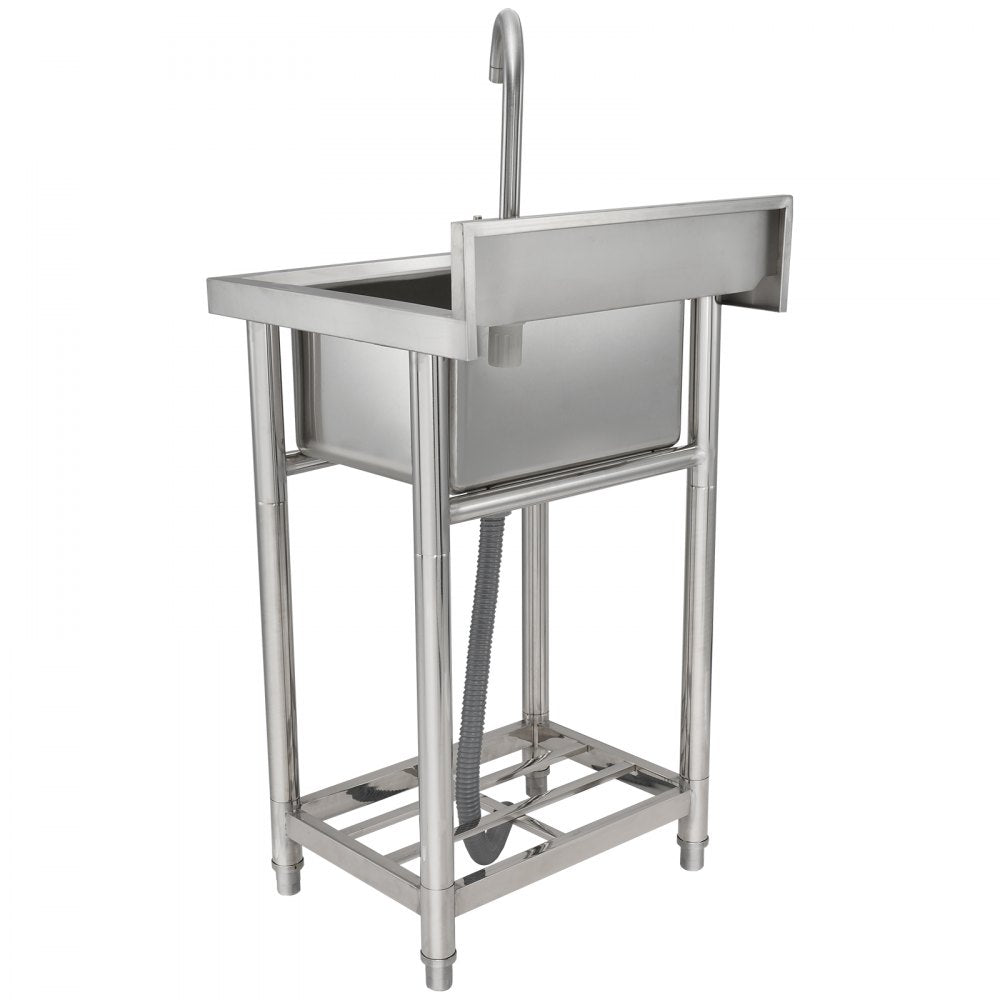 S1 - 8.8-Inch Deep Freestanding Stainless Steel Sink with Adjustable Legs