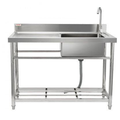 S3-2 - 8.7" Deep Stainless Steel Utility Sink with Adjustable Legs