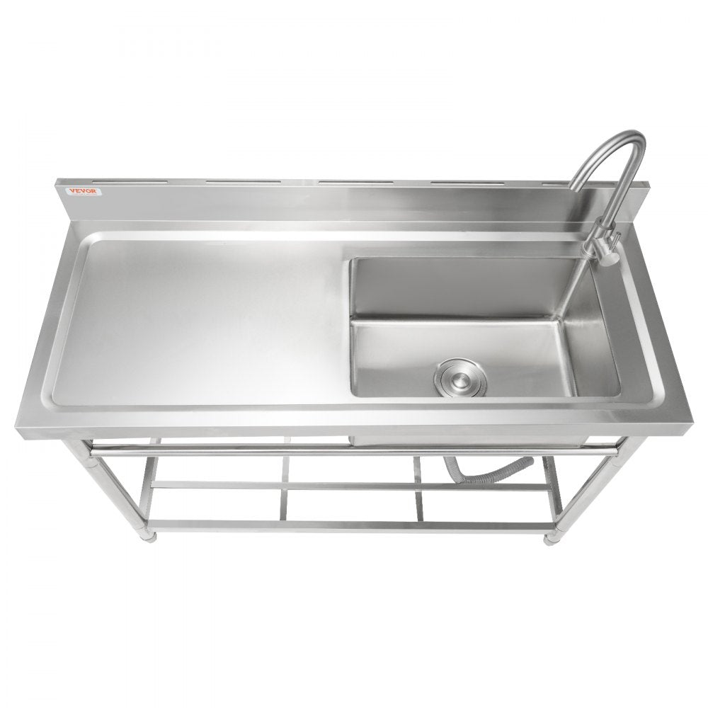 S3-2 - 8.7" Deep Stainless Steel Utility Sink with Adjustable Legs