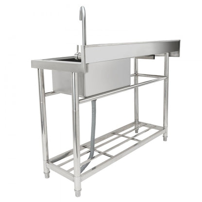 S3-2 - 8.7" Deep Stainless Steel Utility Sink with Adjustable Legs
