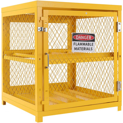 SS-QPG - 31.02"x30.04"x35" Yellow Steel Cylinder Storage Cabinet