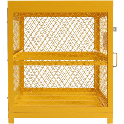 SS-QPG - 31.02"x30.04"x35" Yellow Steel Cylinder Storage Cabinet