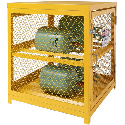 SS-QPG - 31.02"x30.04"x35" Yellow Steel Cylinder Storage Cabinet