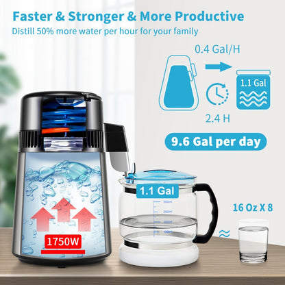 YMK40230 - 4L VEVOR Water Distiller with Dual Temp Display & Timer