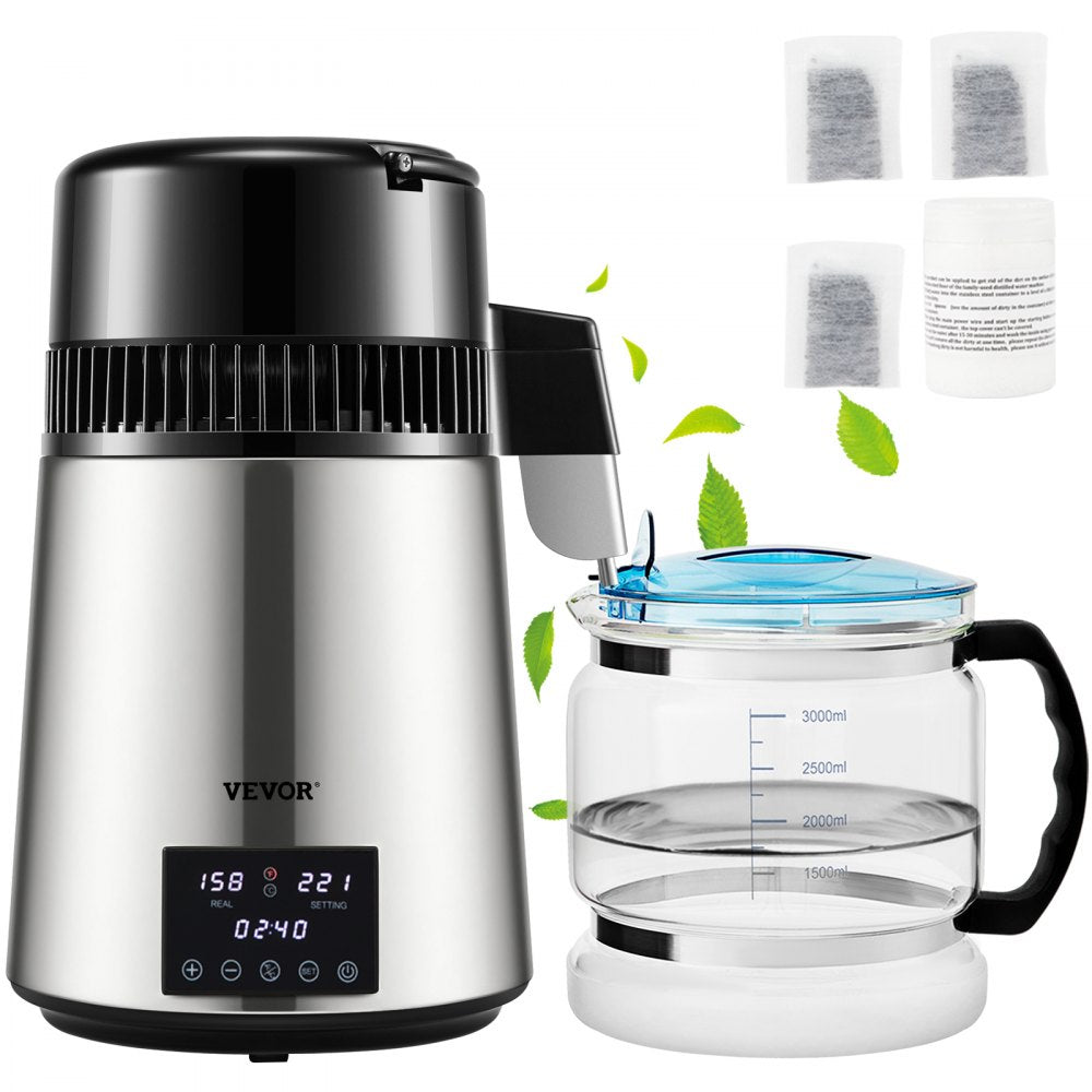 YMK40230 - 4L VEVOR Water Distiller with Dual Temp Display & Timer