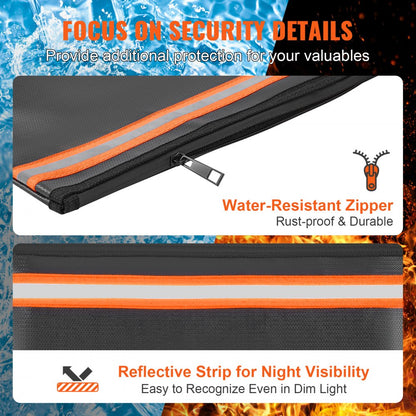 YX20230216-005 - 13.4"x10" Fireproof & Water-Resistant Document Bag