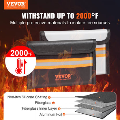 YX20230216-006 - 8"x5" Fireproof & Waterproof Document Bag