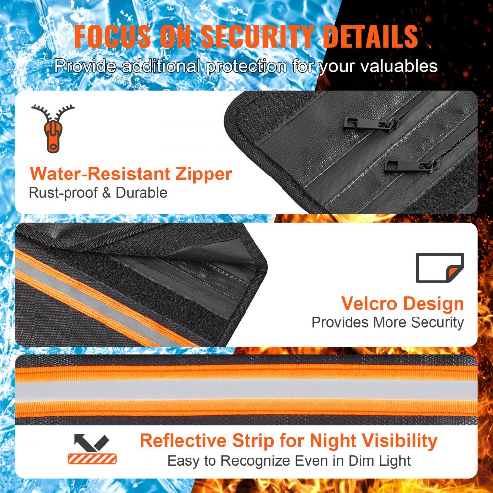 YX20230216-004 - Fireproof & Waterproof Document Bag with Dual Pockets