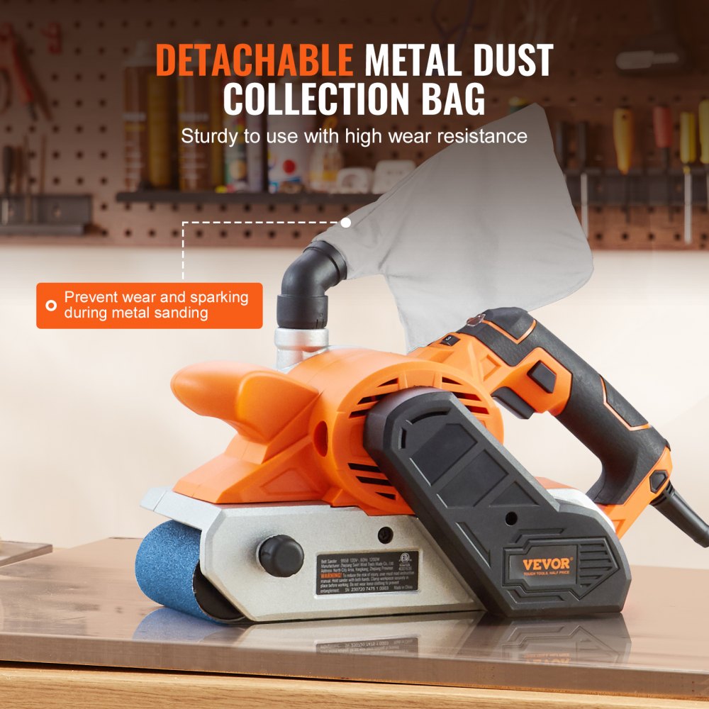 9958 - VEVOR 10A Belt Sander 4” x 24” with Variable Speed & Dust Collection