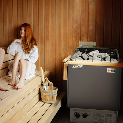 SCA-45NS - 4.5KW VEVOR Sauna Heater, 105-210 cu ft, Stainless Steel